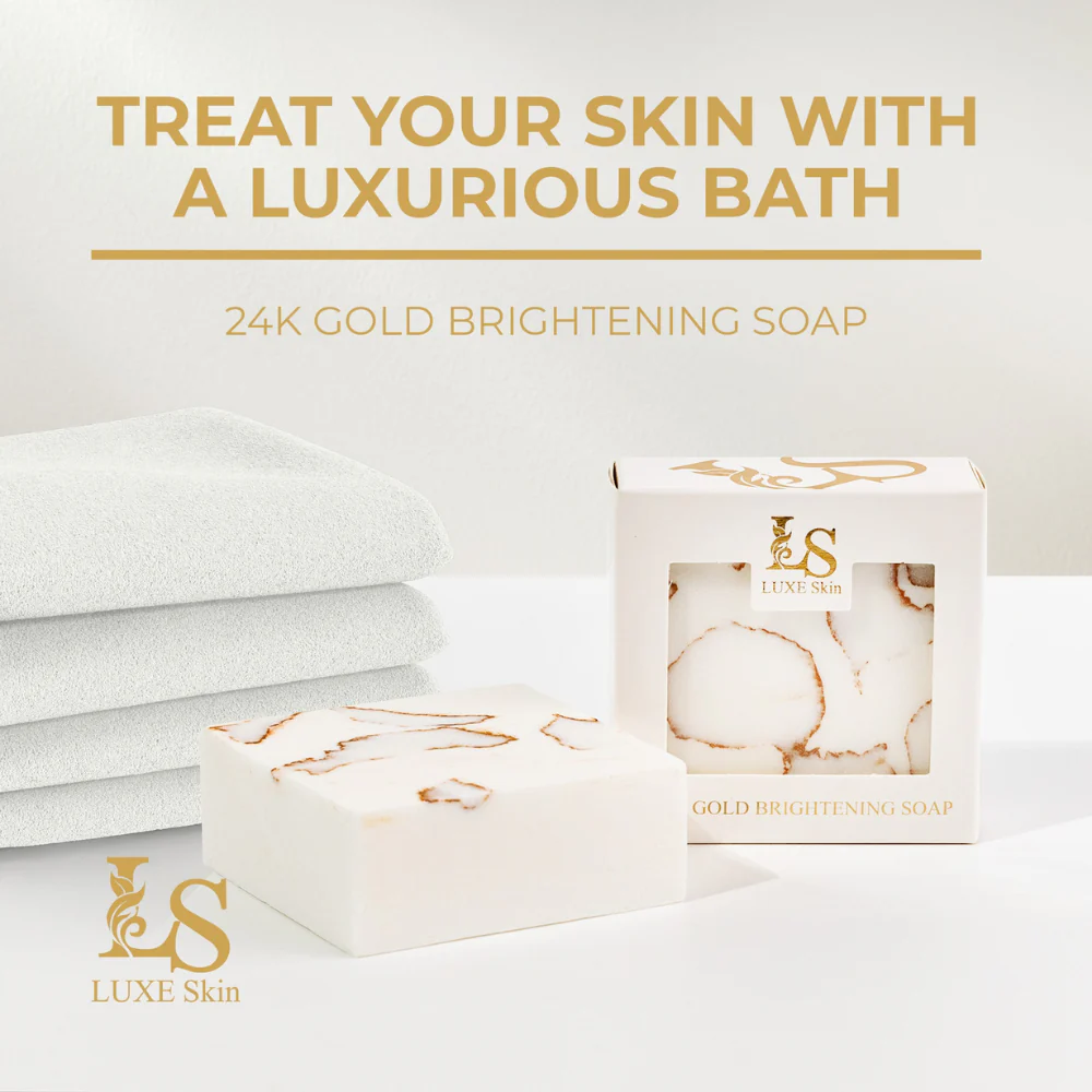 Luxe Skin 24k Brightening Gold Soap - 135g - Image 5