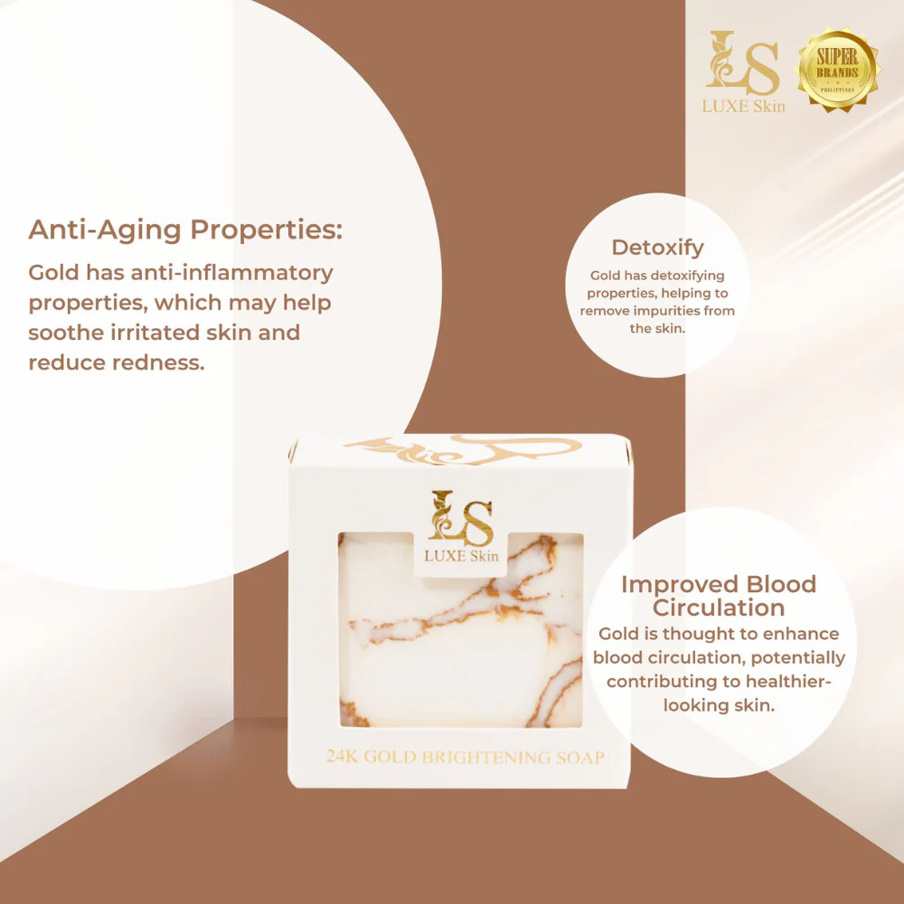 Luxe Skin 24k Brightening Gold Soap - 135g - Image 8