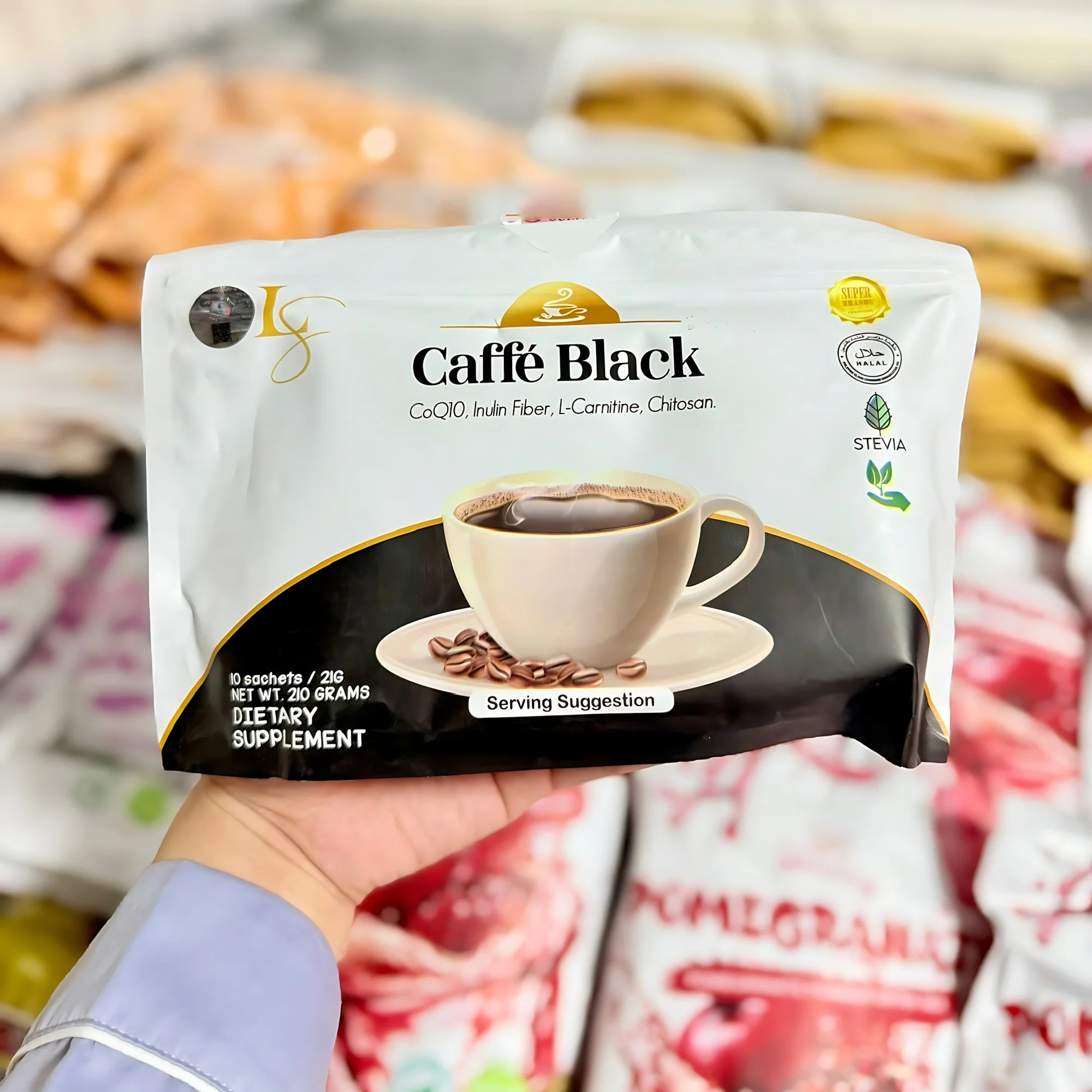 Luxe Slim Caffe Black - 210g (21g x 10 sachets) - Image 5