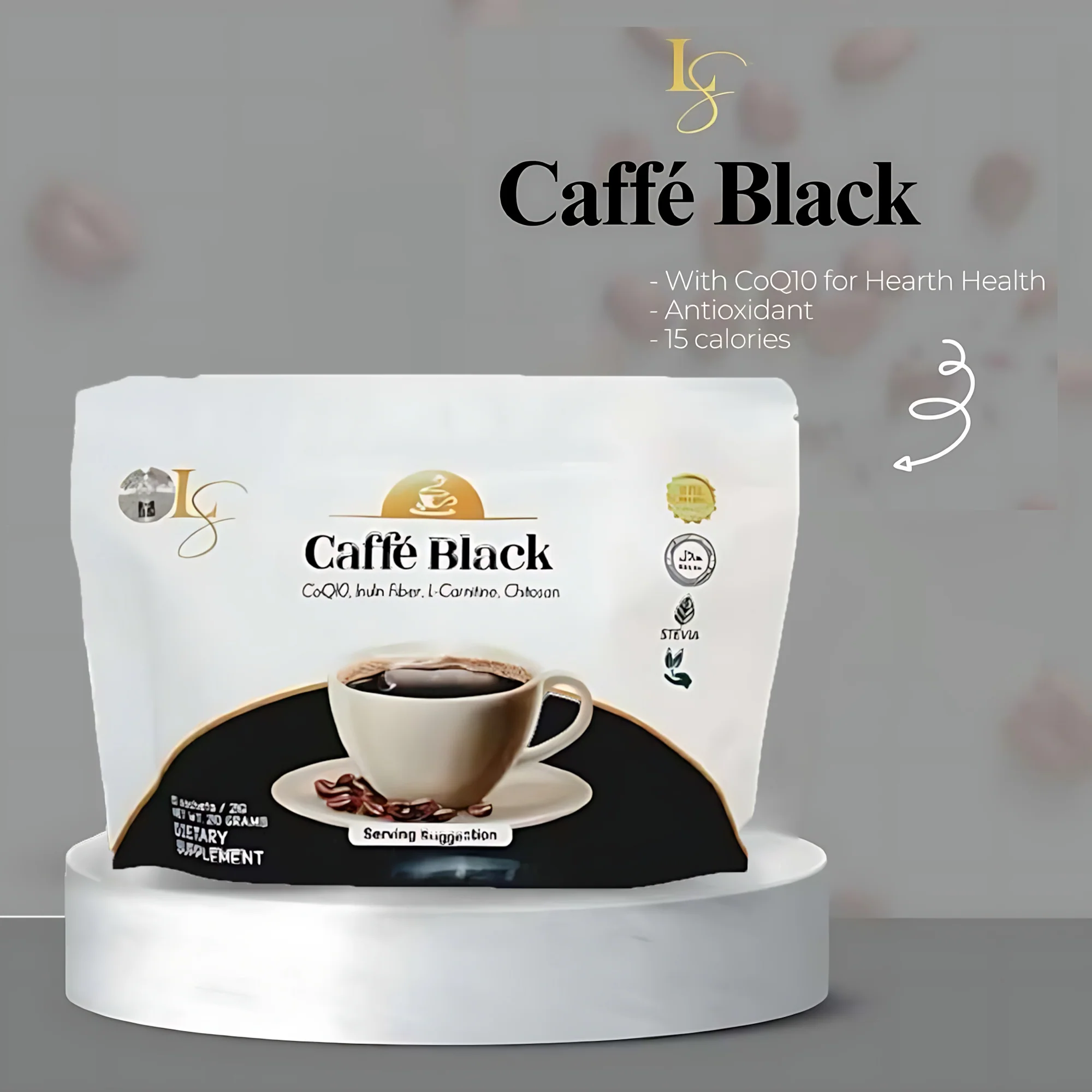 Luxe Slim Caffe Black - 210g (21g x 10 sachets) - Image 8