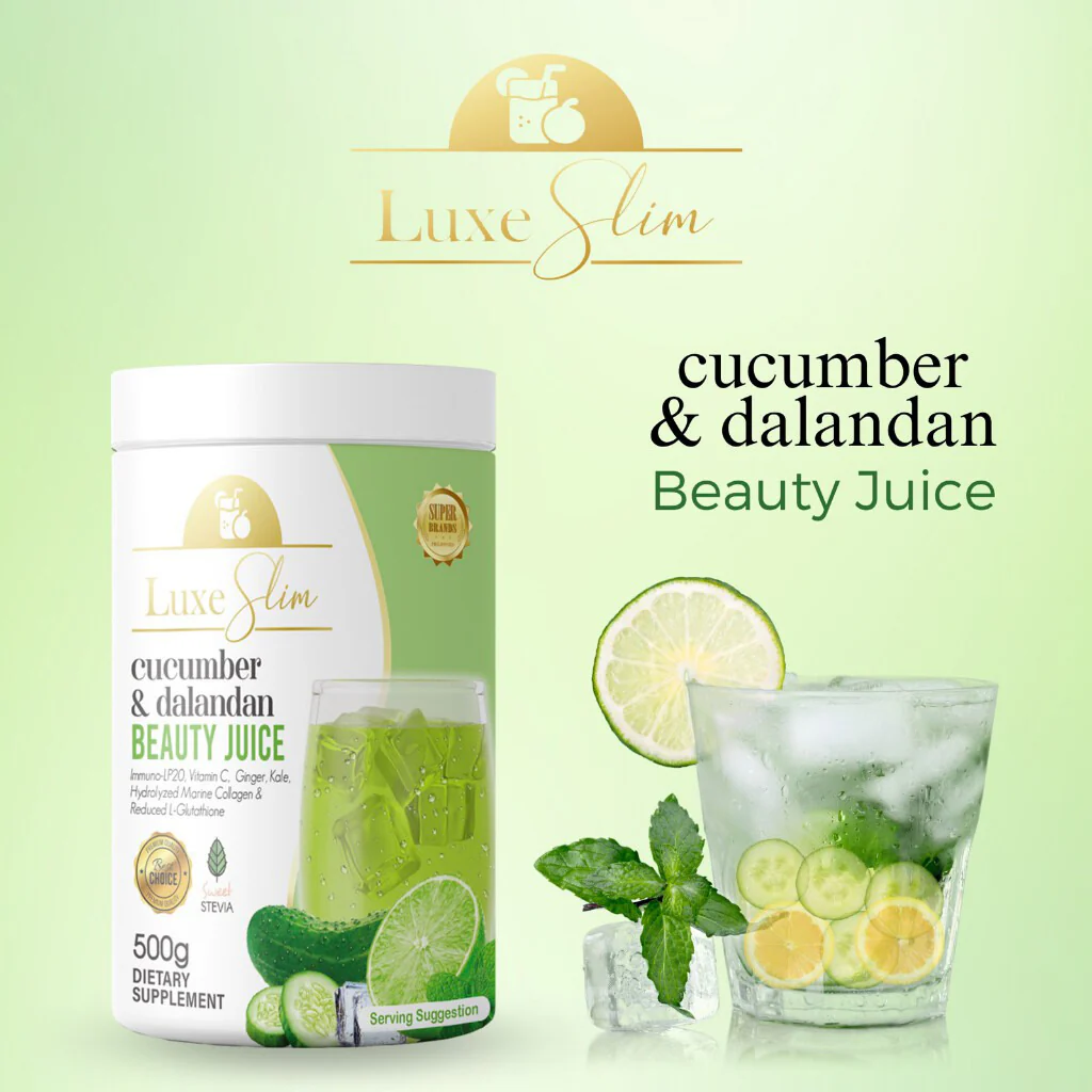Luxe Slim Cucumber & Dalandan Beauty Juice Jar – 500g - Image 4