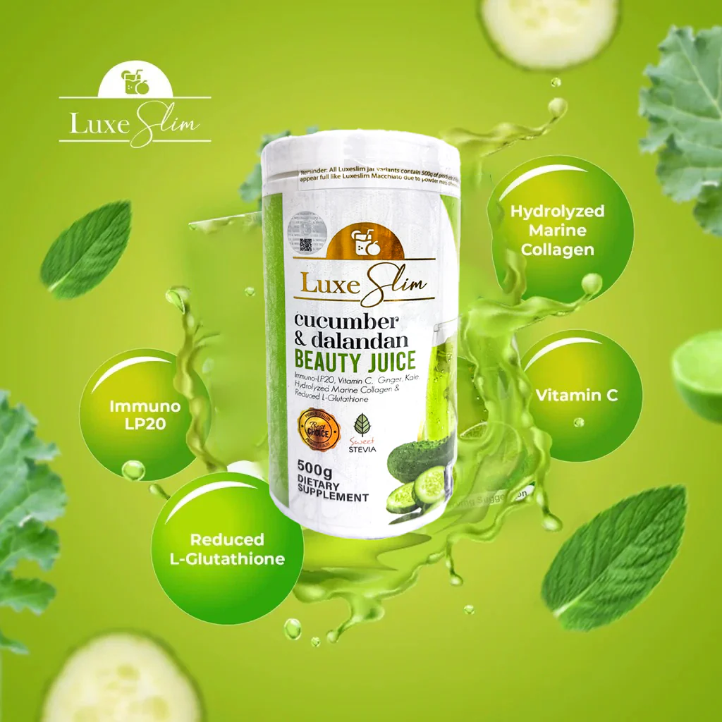 Luxe Slim Cucumber & Dalandan Beauty Juice Jar – 500g - Image 5