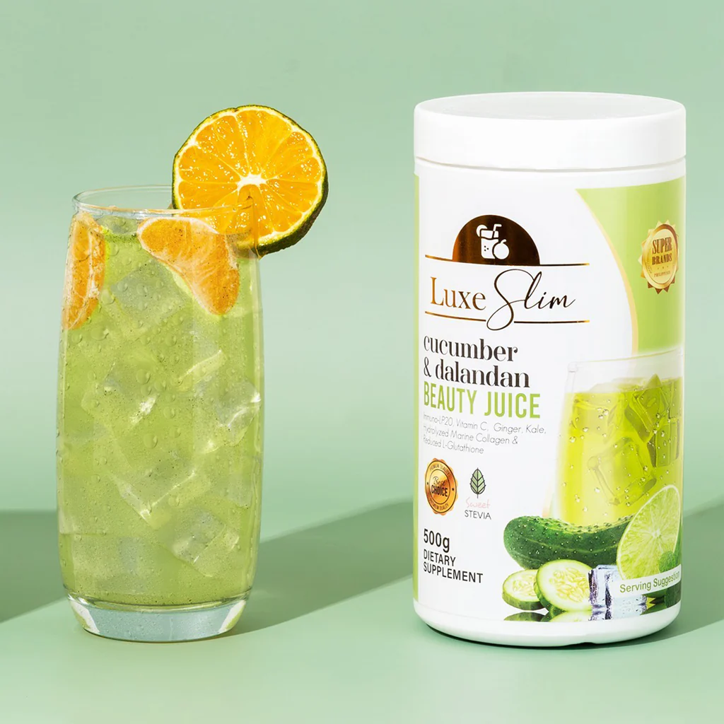 Luxe Slim Cucumber & Dalandan Beauty Juice Jar – 500g - Image 6