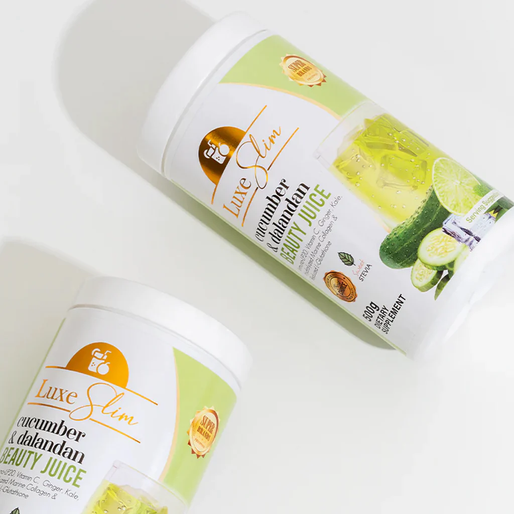 Luxe Slim Cucumber & Dalandan Beauty Juice Jar – 500g - Image 7