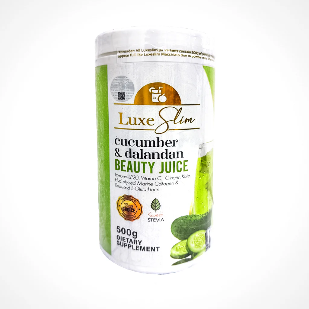 Luxe Slim Cucumber & Dalandan Beauty Juice Jar – 500g - Image 8