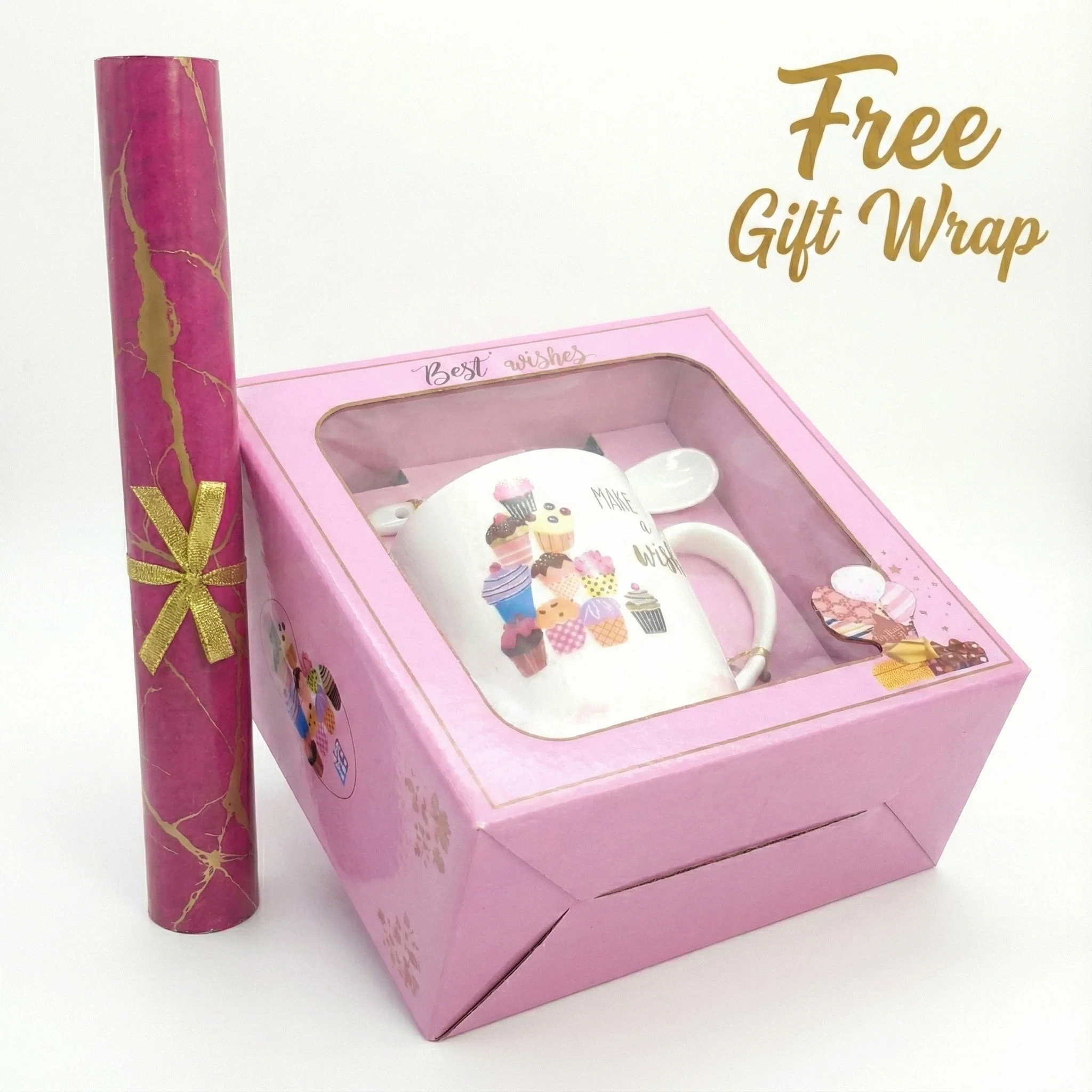 MAKE A WISH Ceramic Mug Gift Set With Gift Wrap Free - Image 3