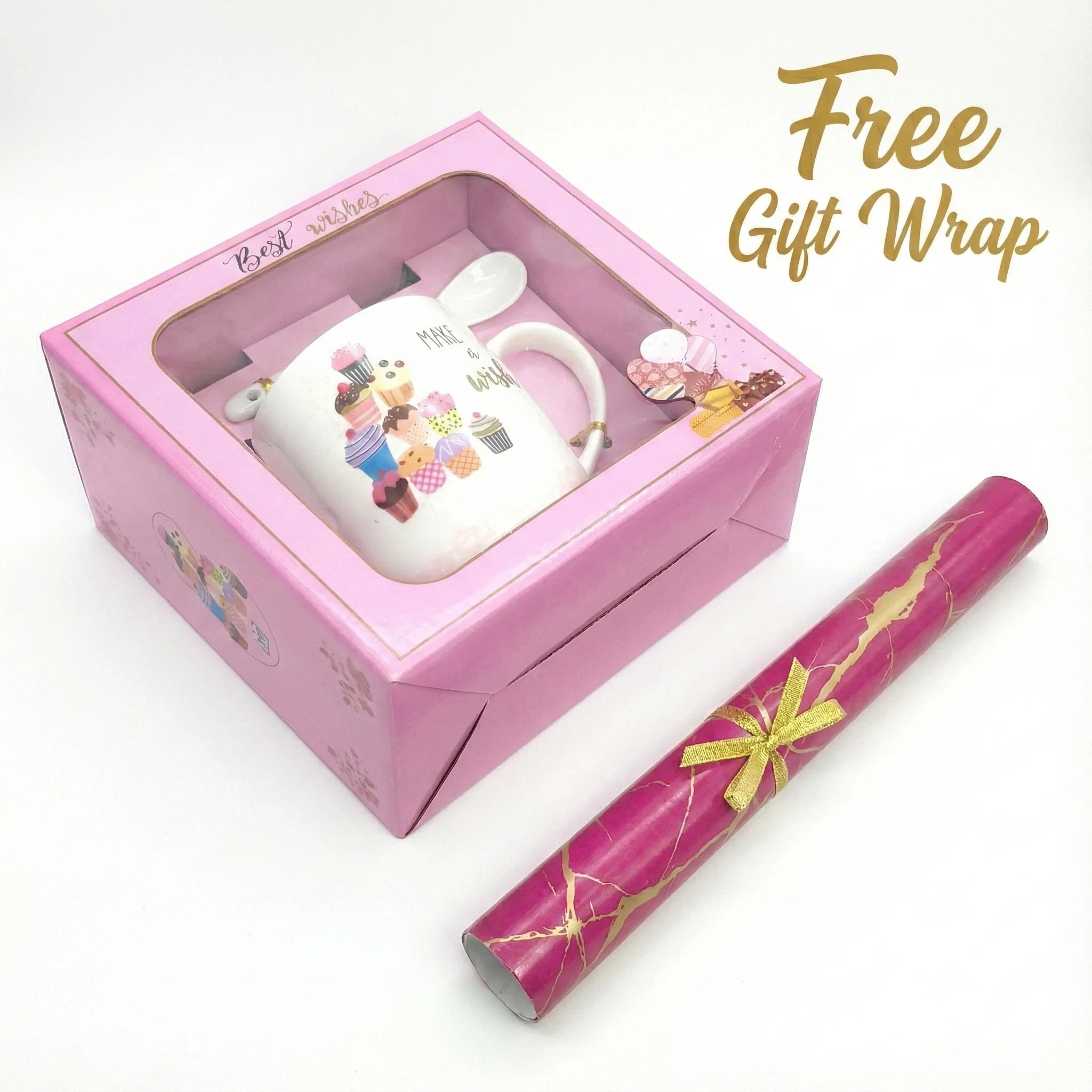 MAKE A WISH Ceramic Mug Gift Set With Gift Wrap Free - Image 4