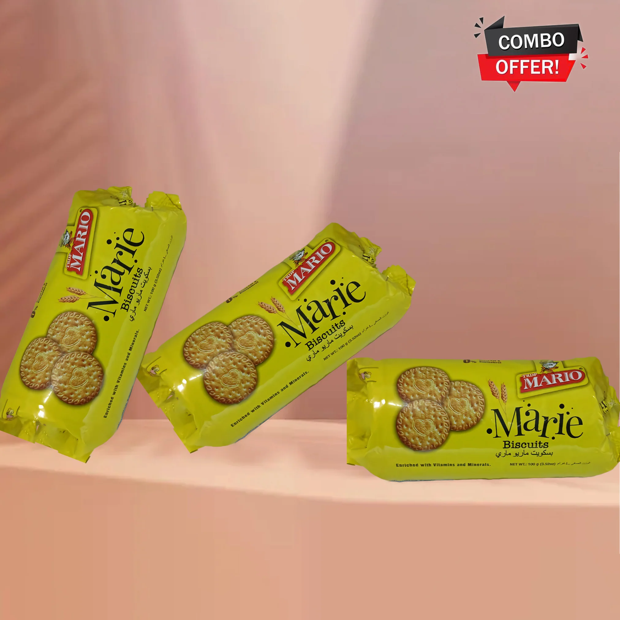 Mario Marie Biscuits – 100g × 3 Combo