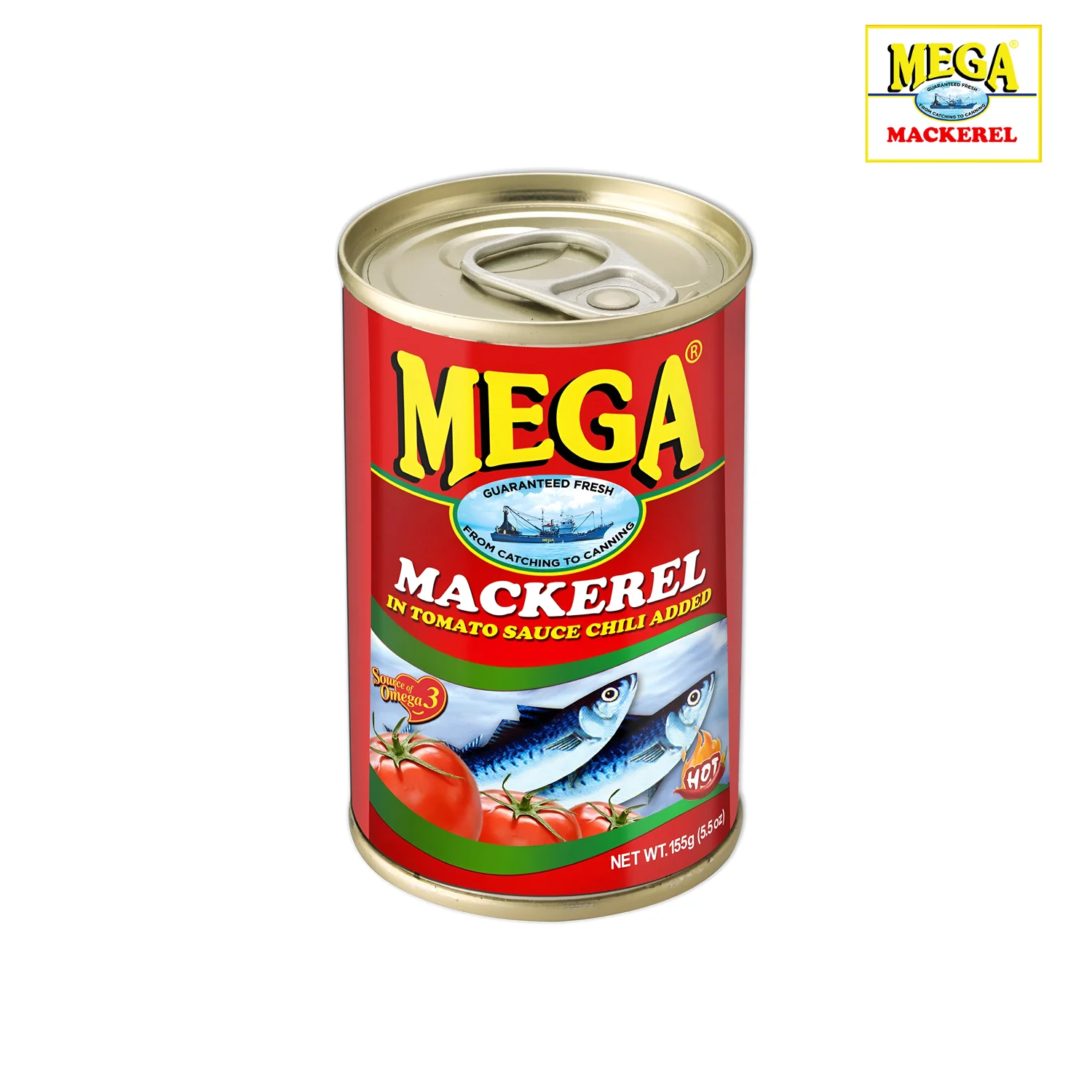 Mega Mackerel in Tomato Sauce with Chili - 155g - Image 4