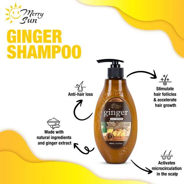 Merry Sun Ginger Anti Hair Loss Shampoo - 400ml - Image 4