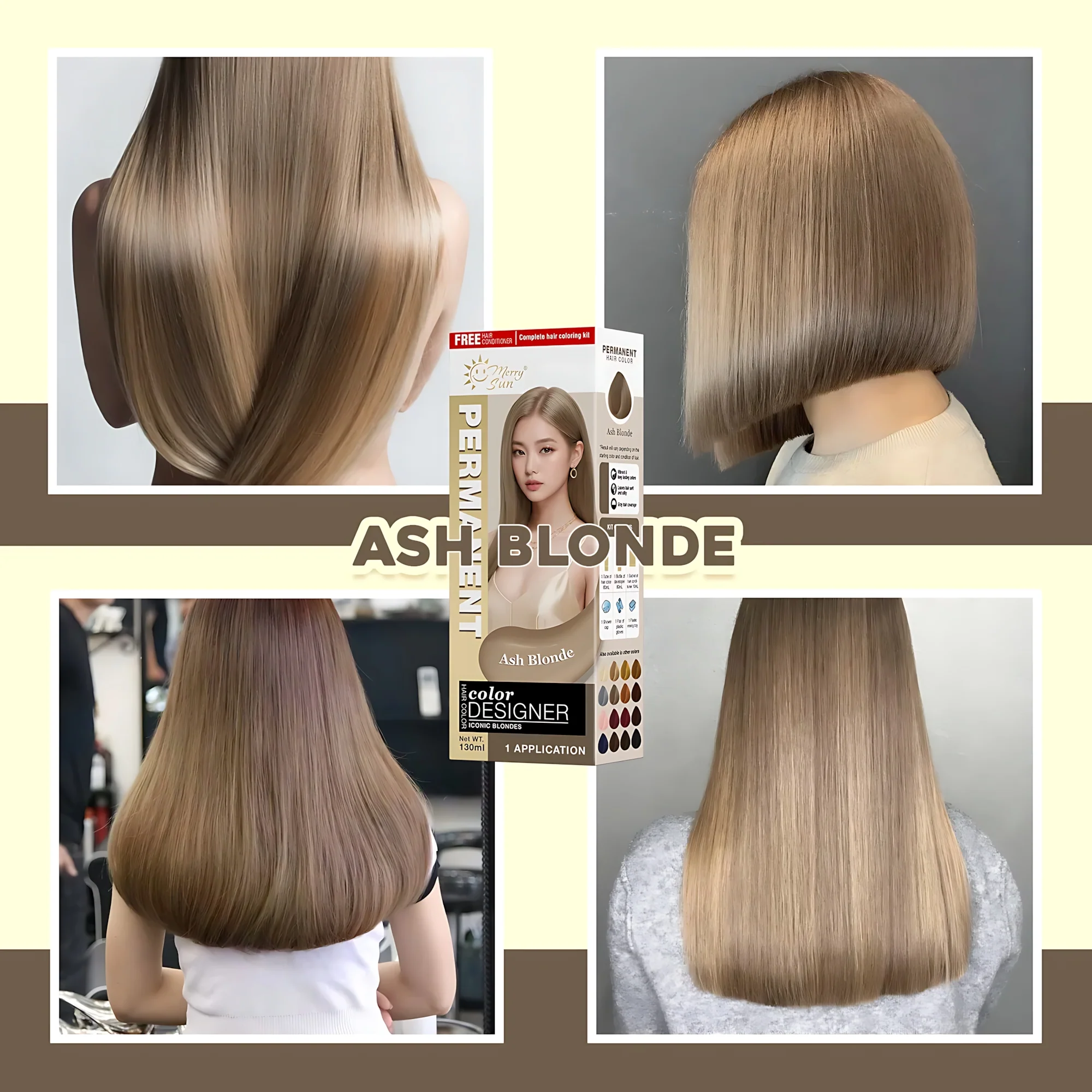 MerrySun Permanent Hair Color - Ash Blonde - Image 4