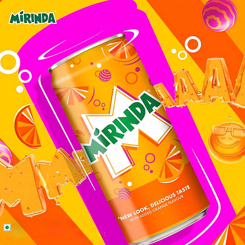 Mirinda Orange Carbonated Soft Drink – 330ml Can - Image 3