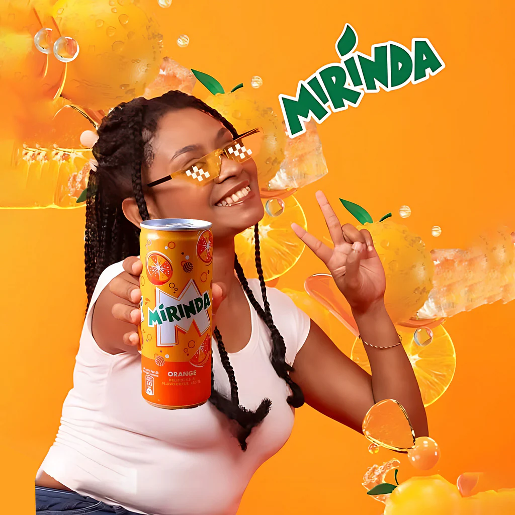 Mirinda Orange Carbonated Soft Drink – 330ml Can - Image 4