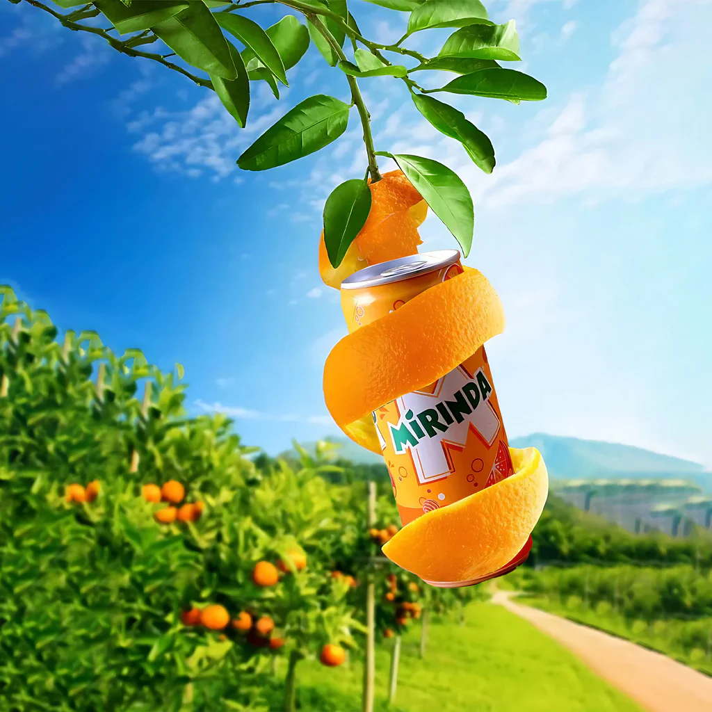 Mirinda Orange Carbonated Soft Drink – 330ml Can - Image 7