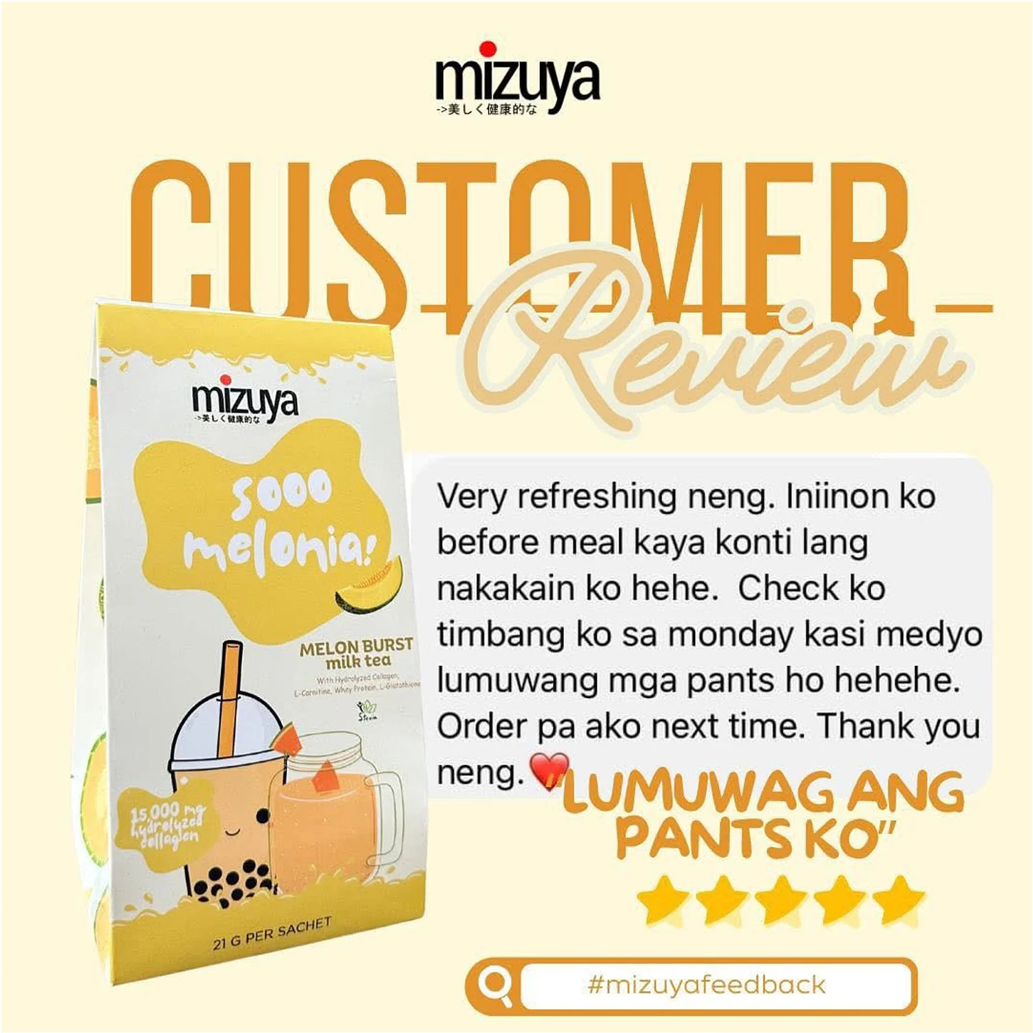 Mizuya Sooo Melonia! Melon Burst Milk Tea - 21g × 10 Sachets - Image 9