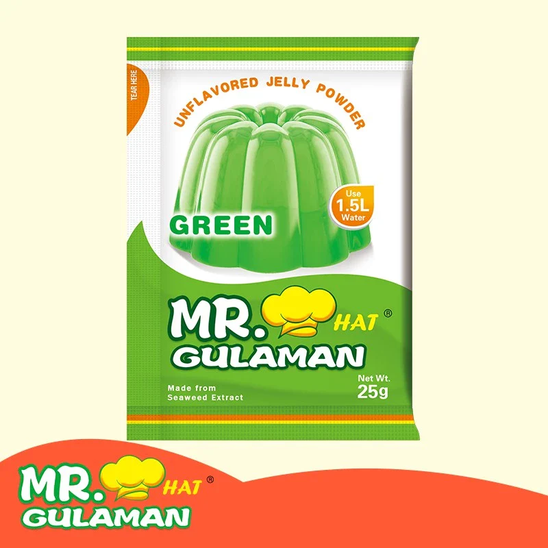 Mr. Hat Gulaman Unflavored Green Jelly Powder - 25g x 10 Sachets - Image 3