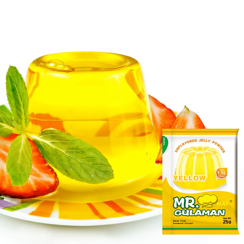 Mr. Hat Gulaman Unflavored Yellow Jelly Powder - 25g x 10 Sachets - Image 3