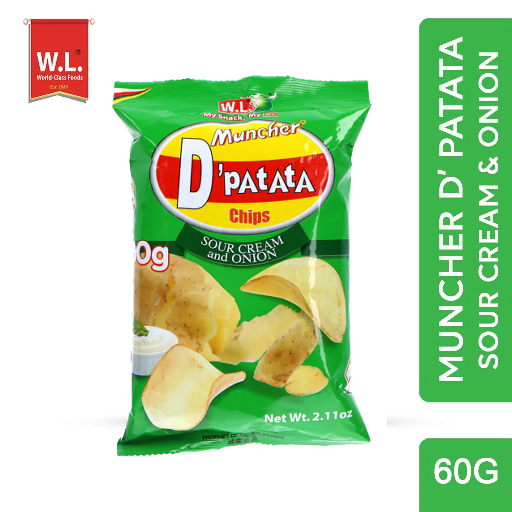 Muncher D'Patata Chips – Sour Cream & Onion Flavor (60g) - Image 5