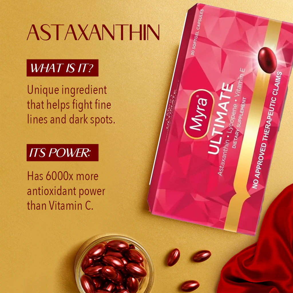Myra Ultimate with Astaxanthin, Lycopene & Vitamin E - 30 Softgel Capsules - Image 5