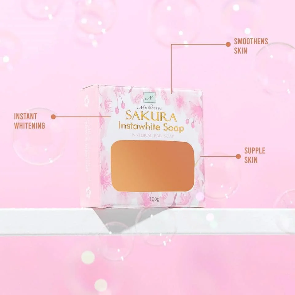 Namiroseus Sakura Instawhite Soap - 100g - Image 3