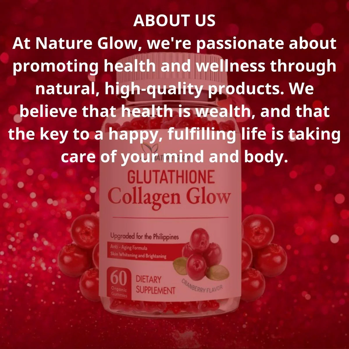 Nature Glow Glutathione Collagen Glow Cranberry – 60 Gummies - Image 7