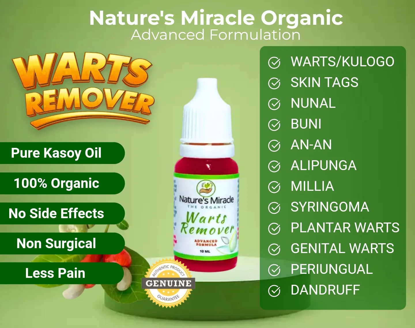 Nature's Miracle The Organic Warts Remover - 10ml - Image 5