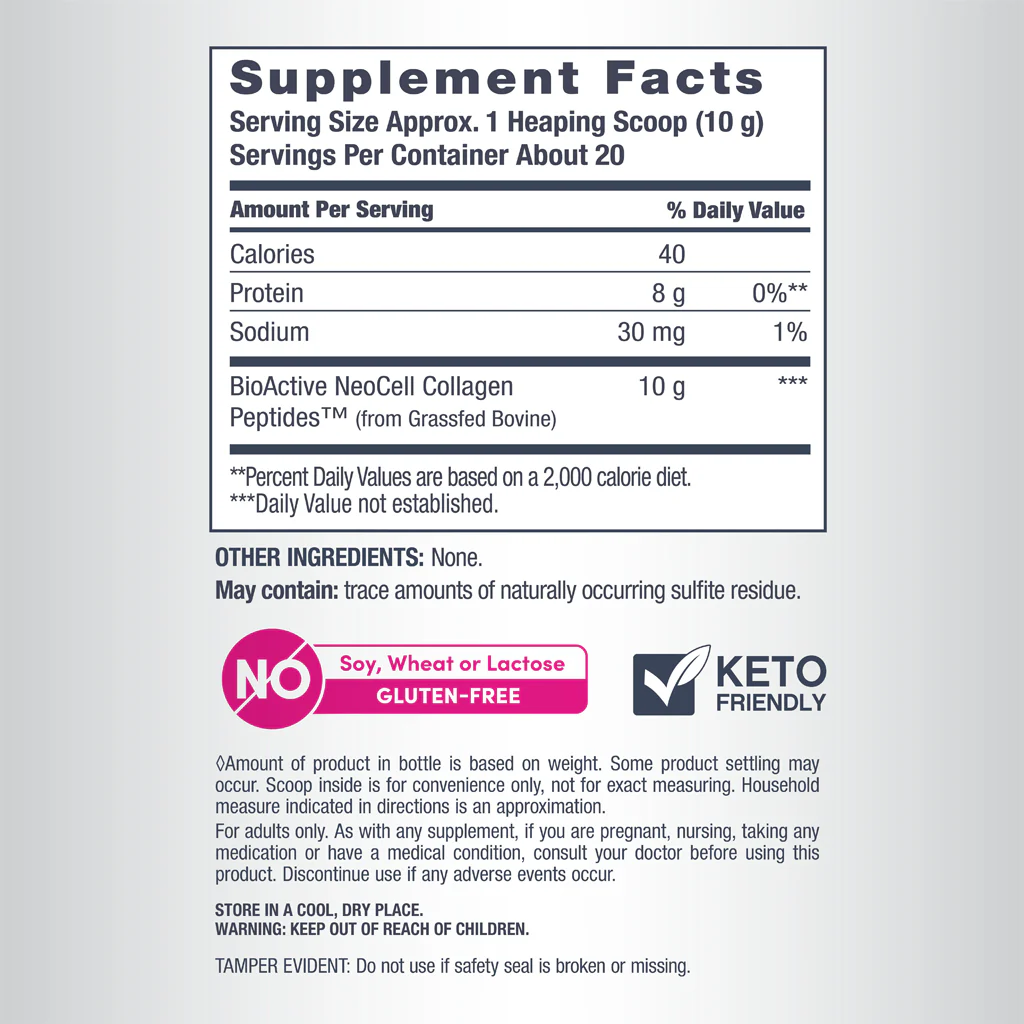 NeoCell Grassfed Collagen Peptides Powder – 200g - Image 8