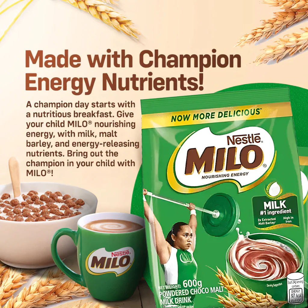 Nestle Milo Chocolate Malt Drink Mix – 600g - Image 8