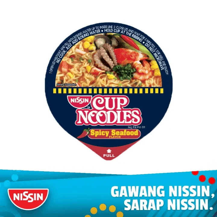 Nissin Cup Noodles Spicy Sea Food - 40g - Image 3