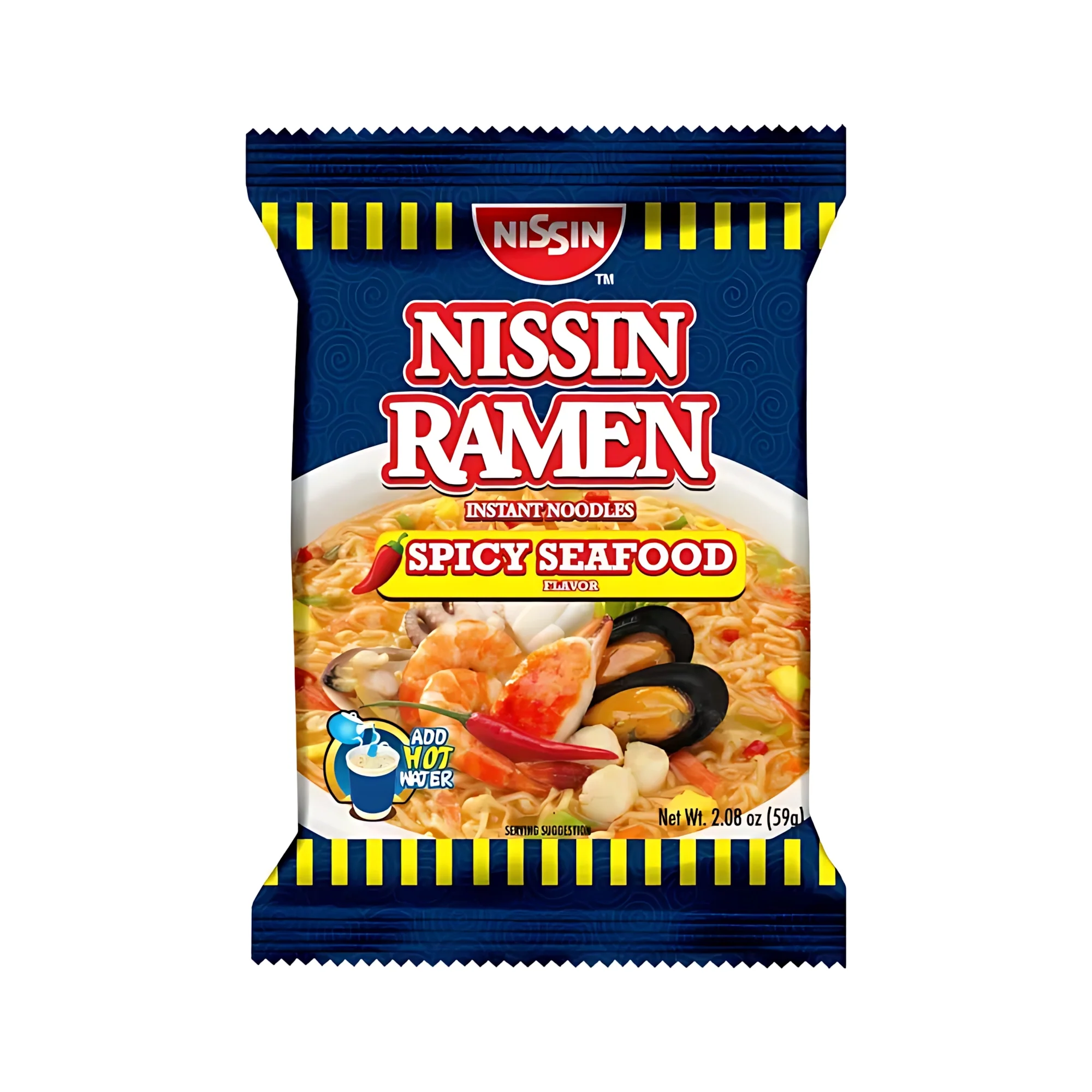 Nissin Ramen Instant Noodles – Spicy Seafood Flavor (59g) - Image 3