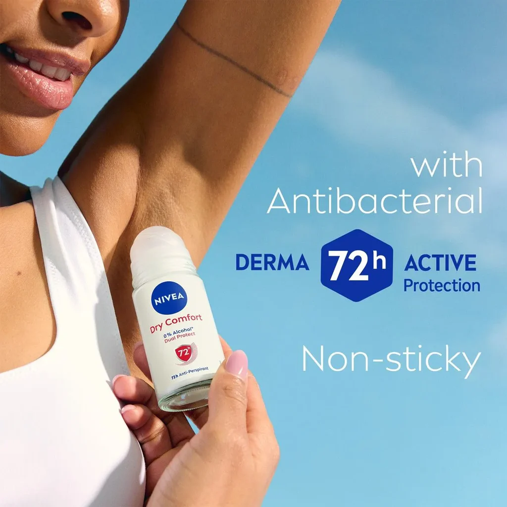 Nivea Dry Comfort Roll-On Deodorant – 50ml - Image 2