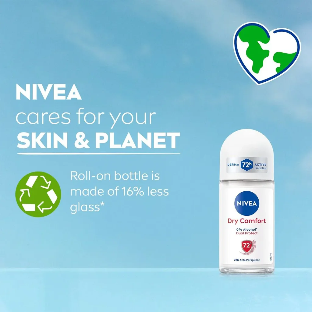 Nivea Dry Comfort Roll-On Deodorant – 50ml - Image 5