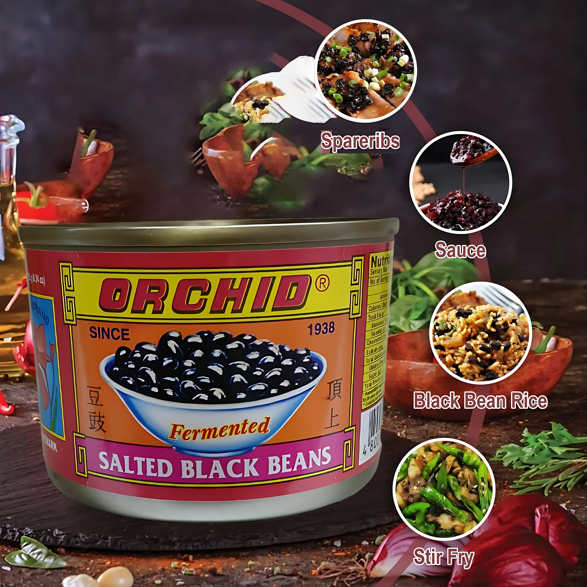 Orchid Fermented Salted Black Beans – 180g × 3 Combo Offer - Image 3