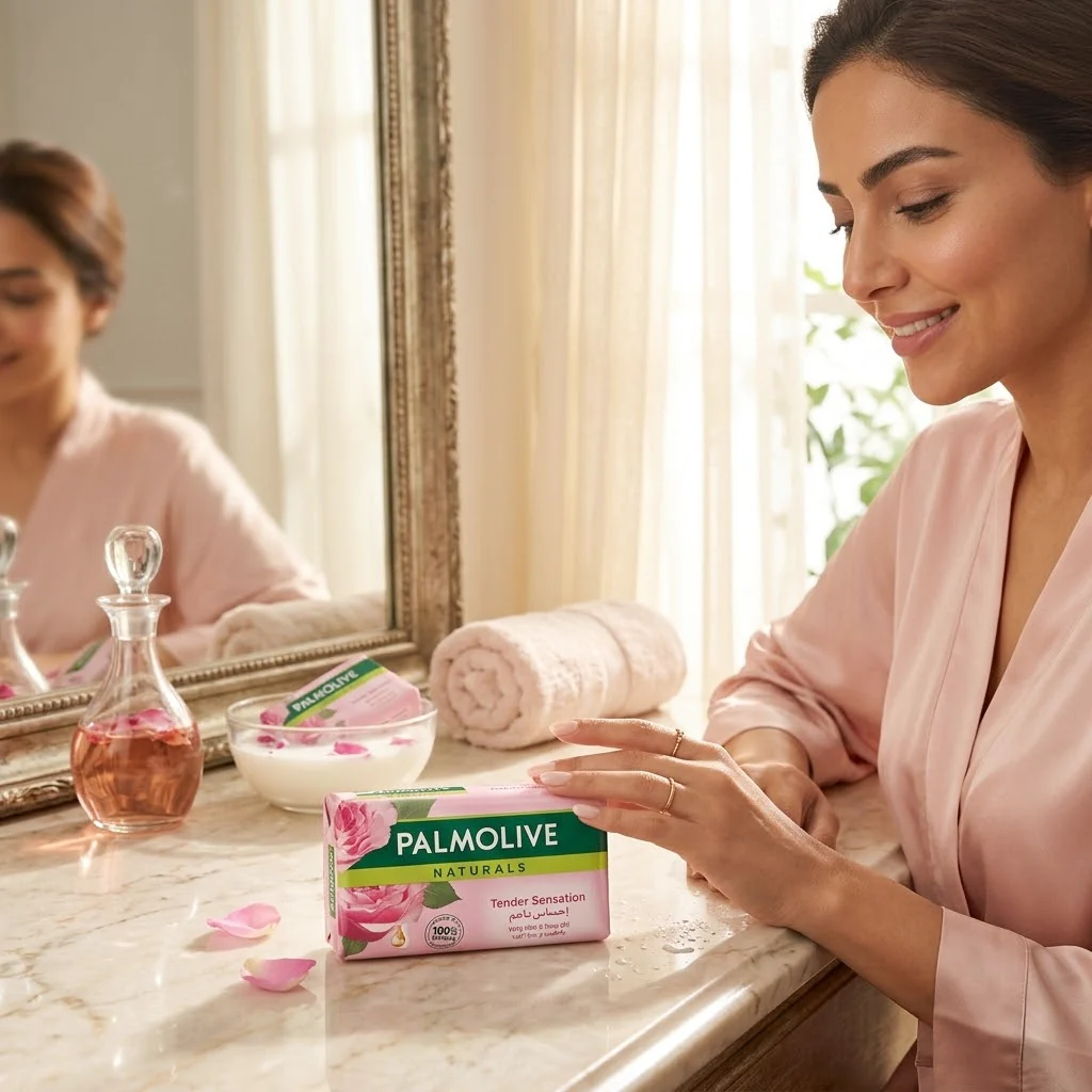Palmolive Naturals Tender Sensation Soap – Milk & Rose Oil (170g) - Image 2