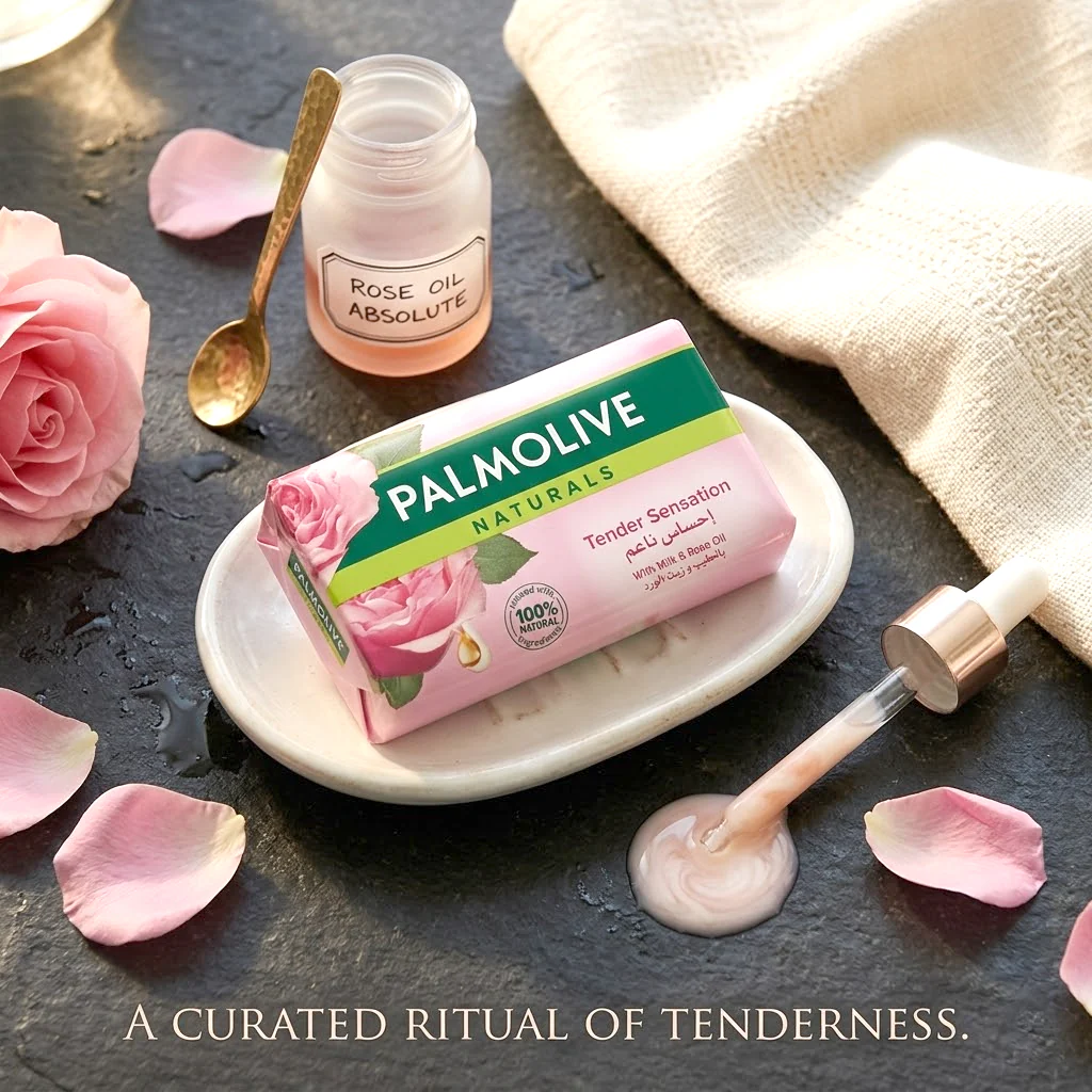 Palmolive Naturals Tender Sensation Soap – Milk & Rose Oil (170g) - Image 3