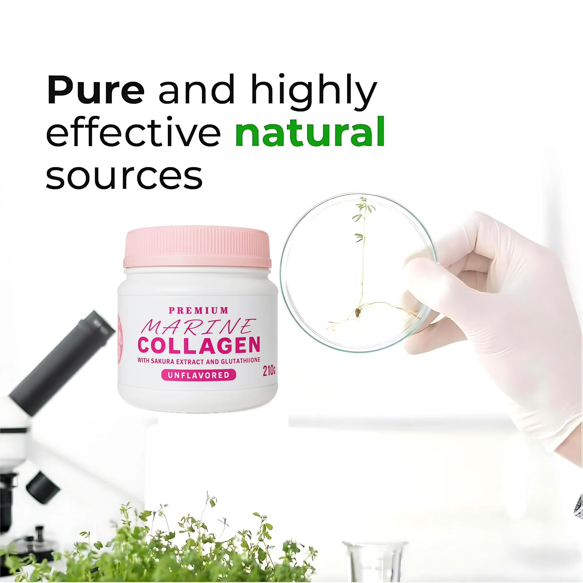 Premium Marine Collagen With Sakura Extract & Glutathione - 210g - Image 2