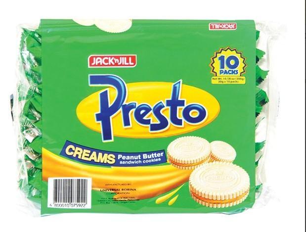 Presto Creams Peanut Butter 10x30gm