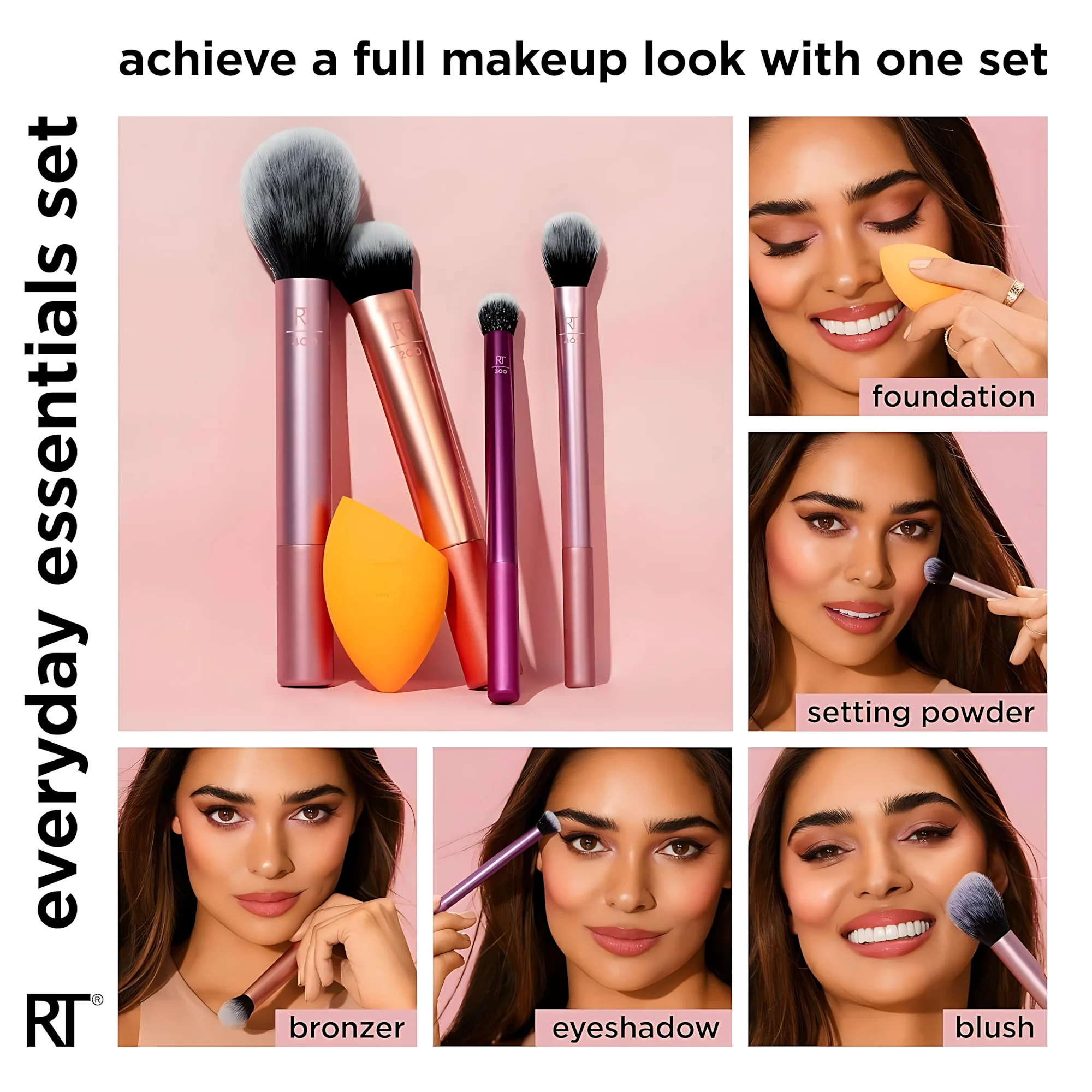 Real Techniques Everyday Essentials Makeup Brush Set - Image 7