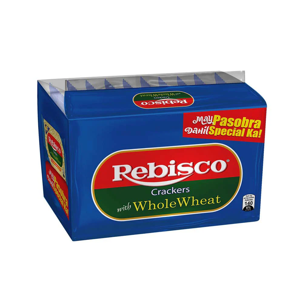 Rebisco Crackers Whole Wheat Pack of 10 x 32gm - Image 2