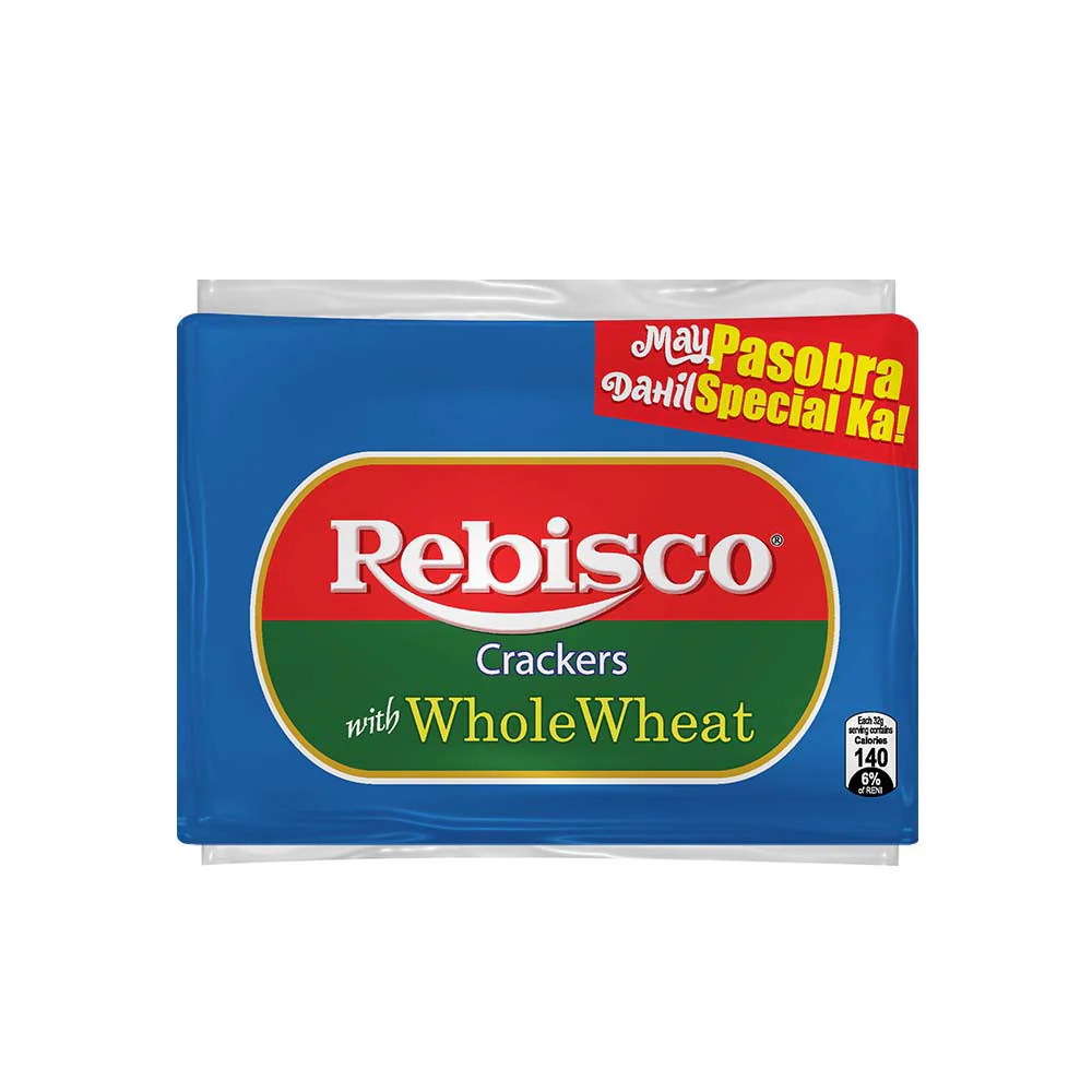 Rebisco Crackers Whole Wheat Pack of 10 x 32gm - Image 4