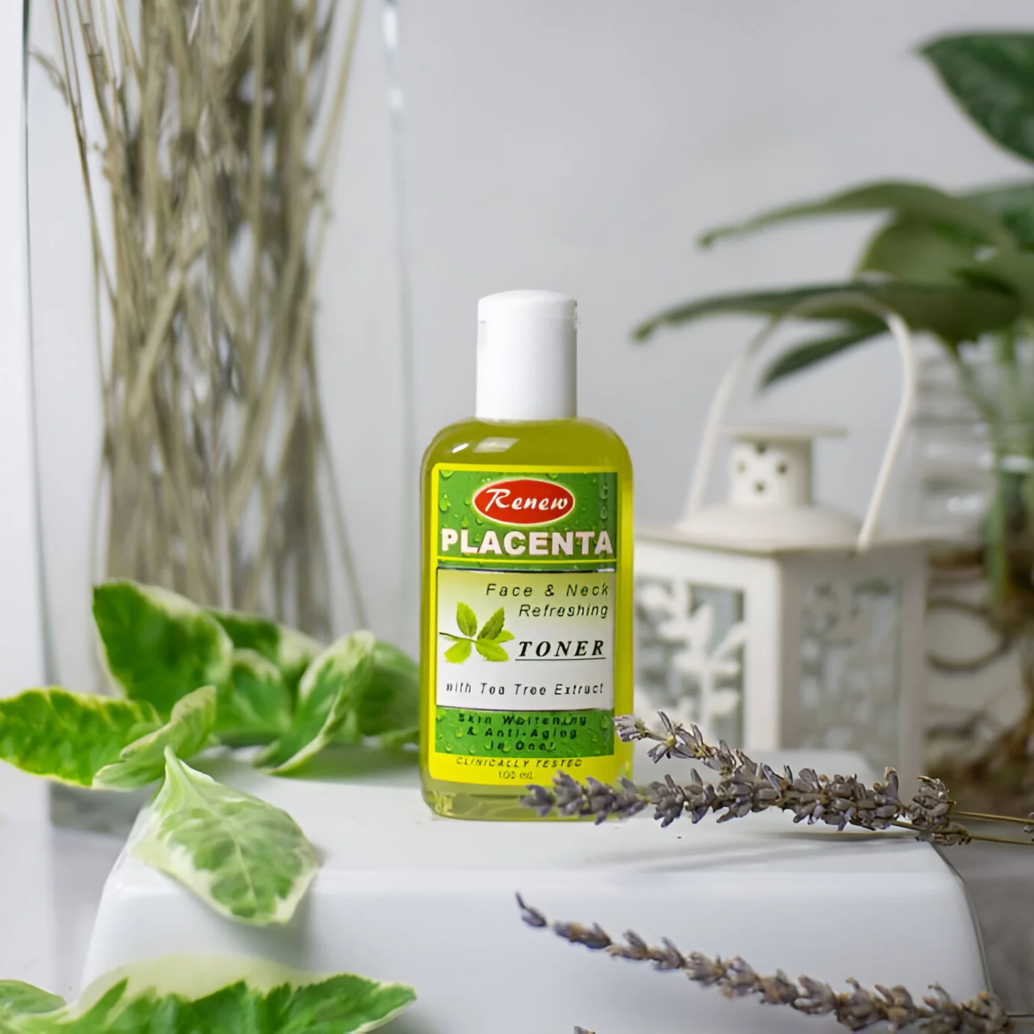 Renew Placenta Face & Neck Refreshing Toner With Tea Tree Extract - 100ml - Image 3