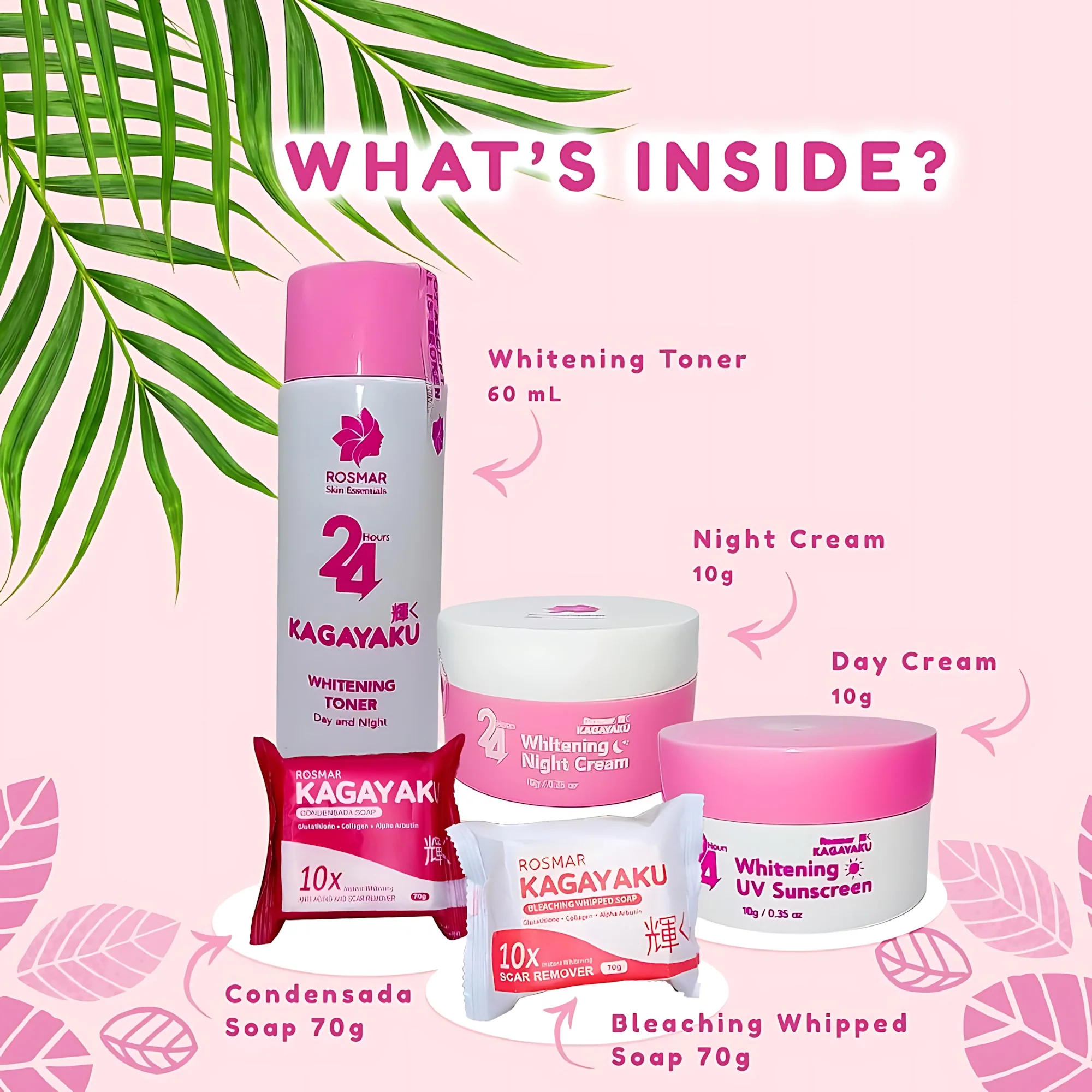 Rosmar Kagayaku 24 Hours Whitening Facial Set - Image 3