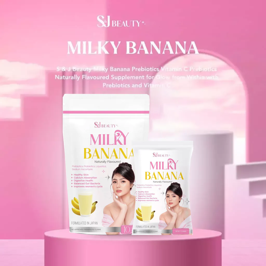 S&J Beauty Milky Banana – 15g x 10 Sachets (150g Total) - Image 2