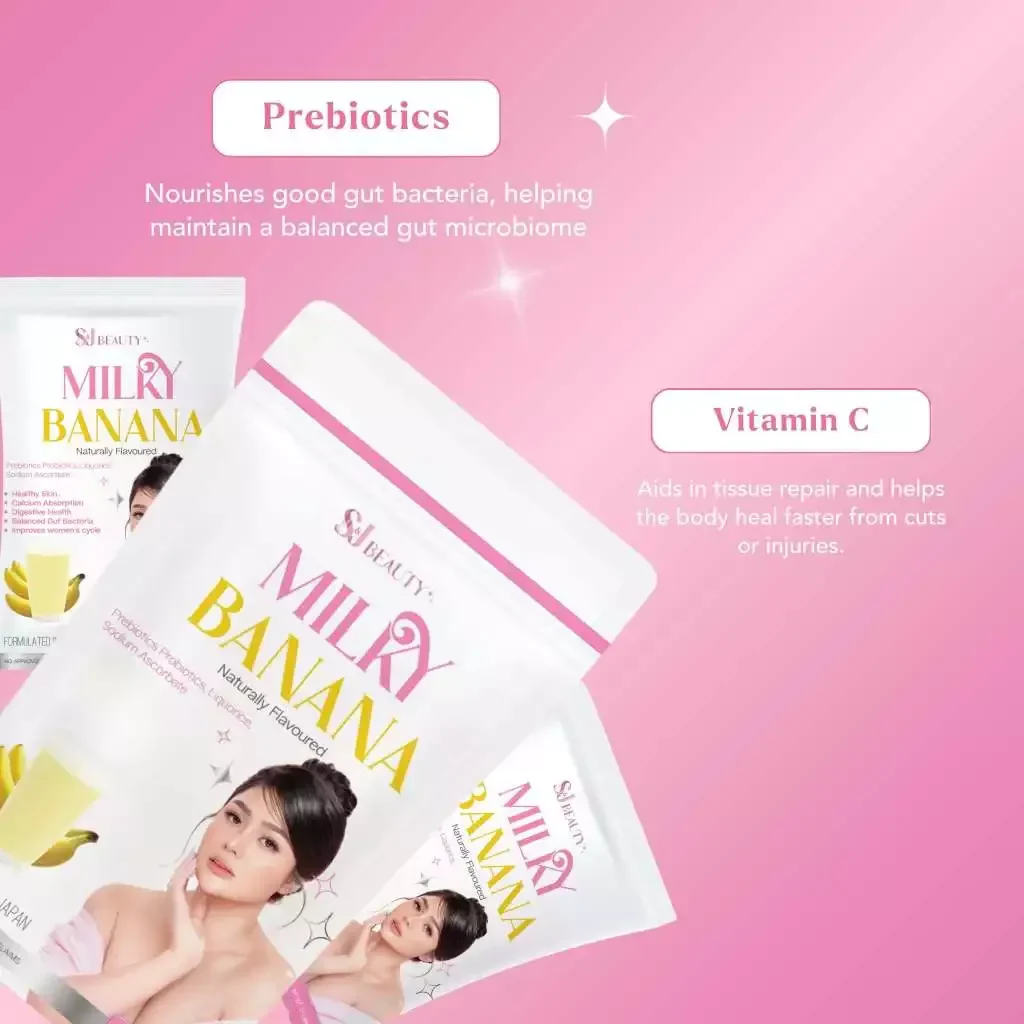 S&J Beauty Milky Banana – 15g x 10 Sachets (150g Total) - Image 4
