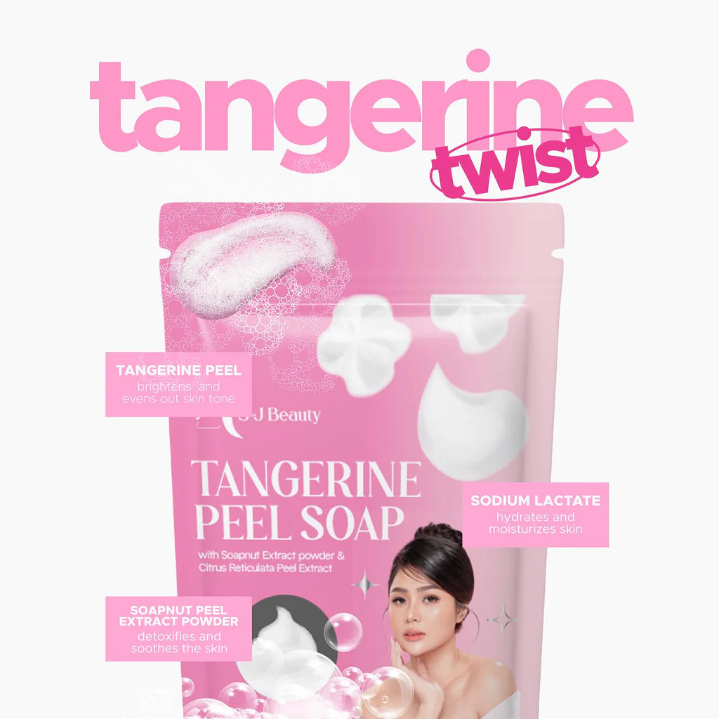 S&J Beauty Tangerine Peel Soap - 70g x 5 Bars (350g Total) - Image 3