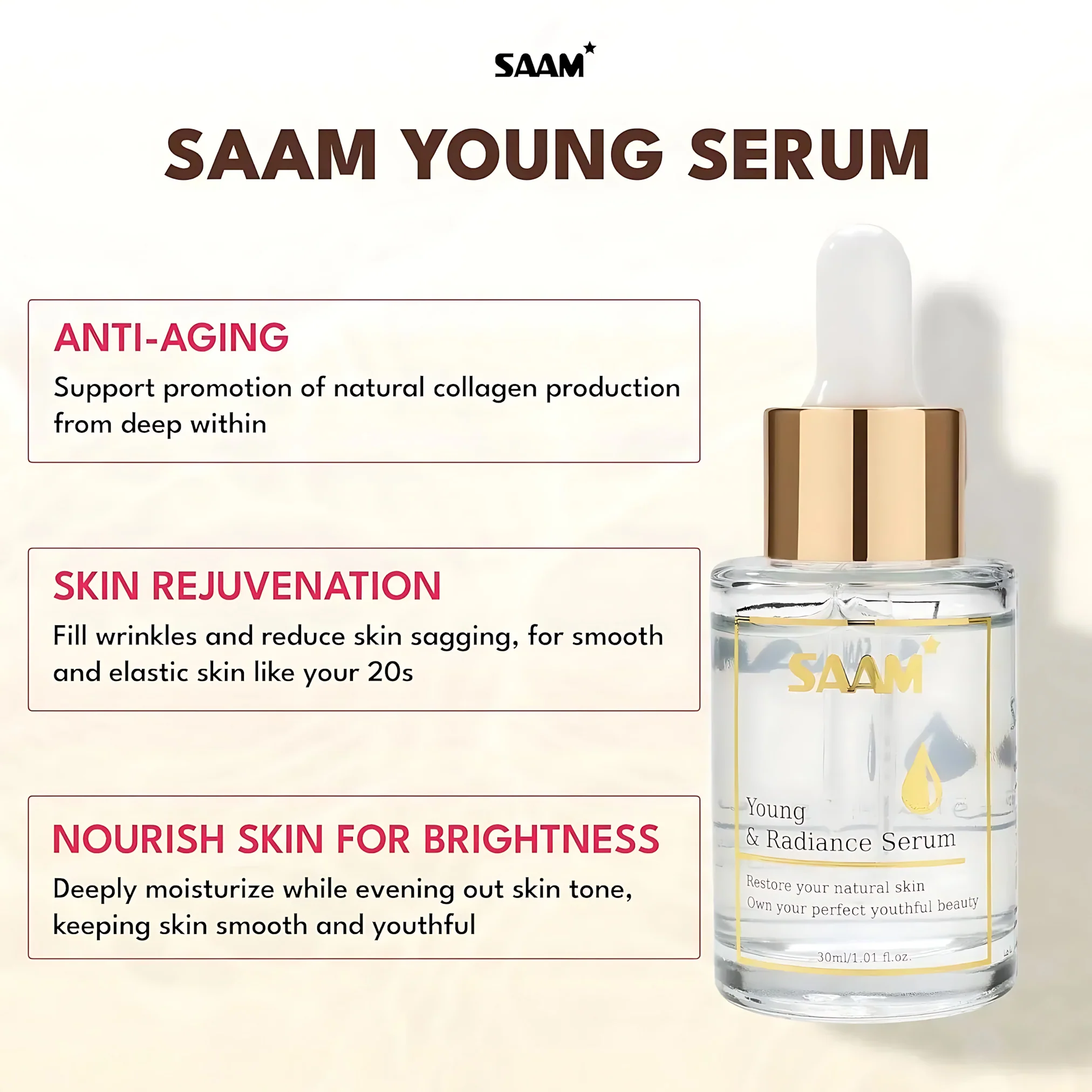SAAM Young & Radiance Serum – 30ml - Image 10