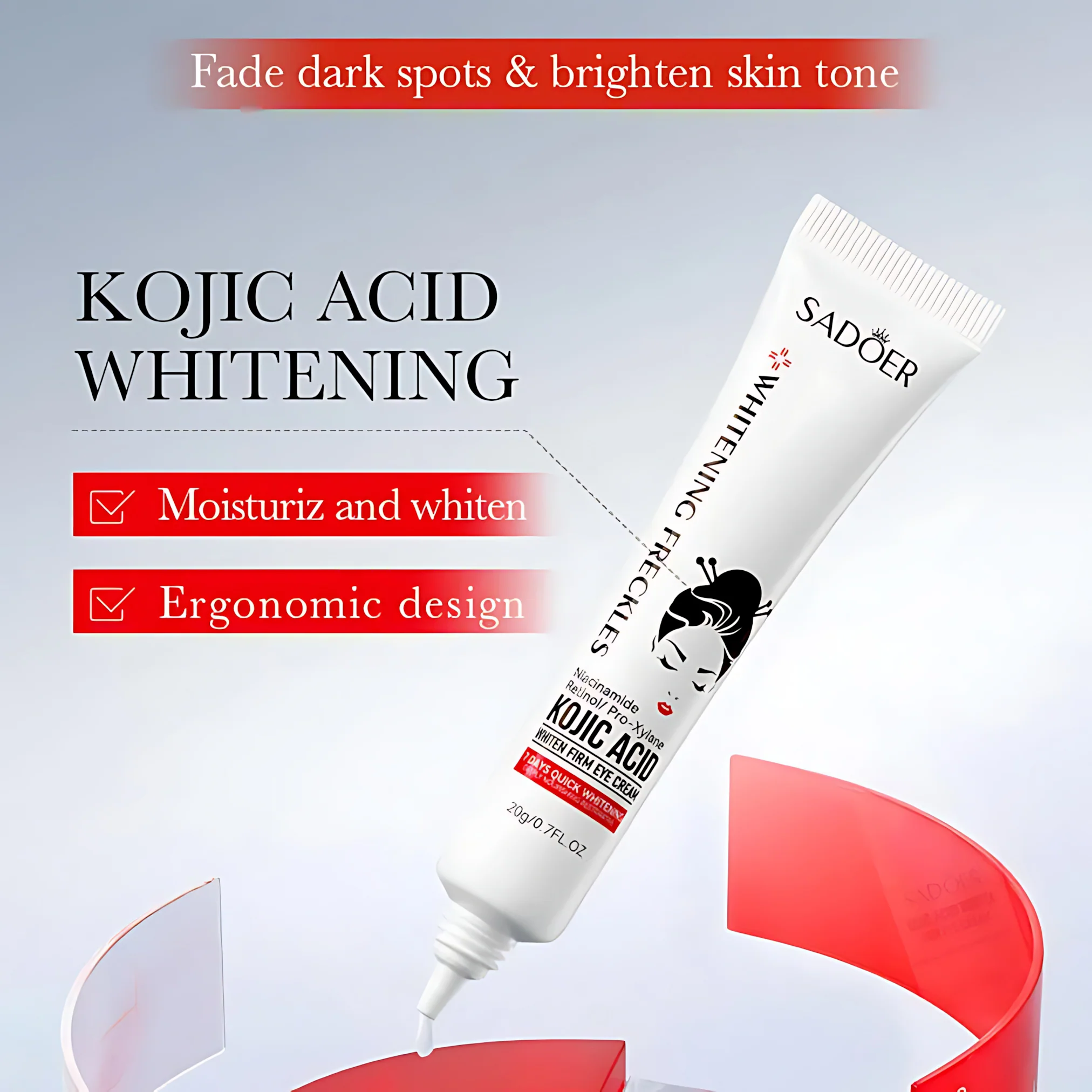 Sadoer Kojic Acid Whitening Freckles Eye Cream – 20g - Image 5