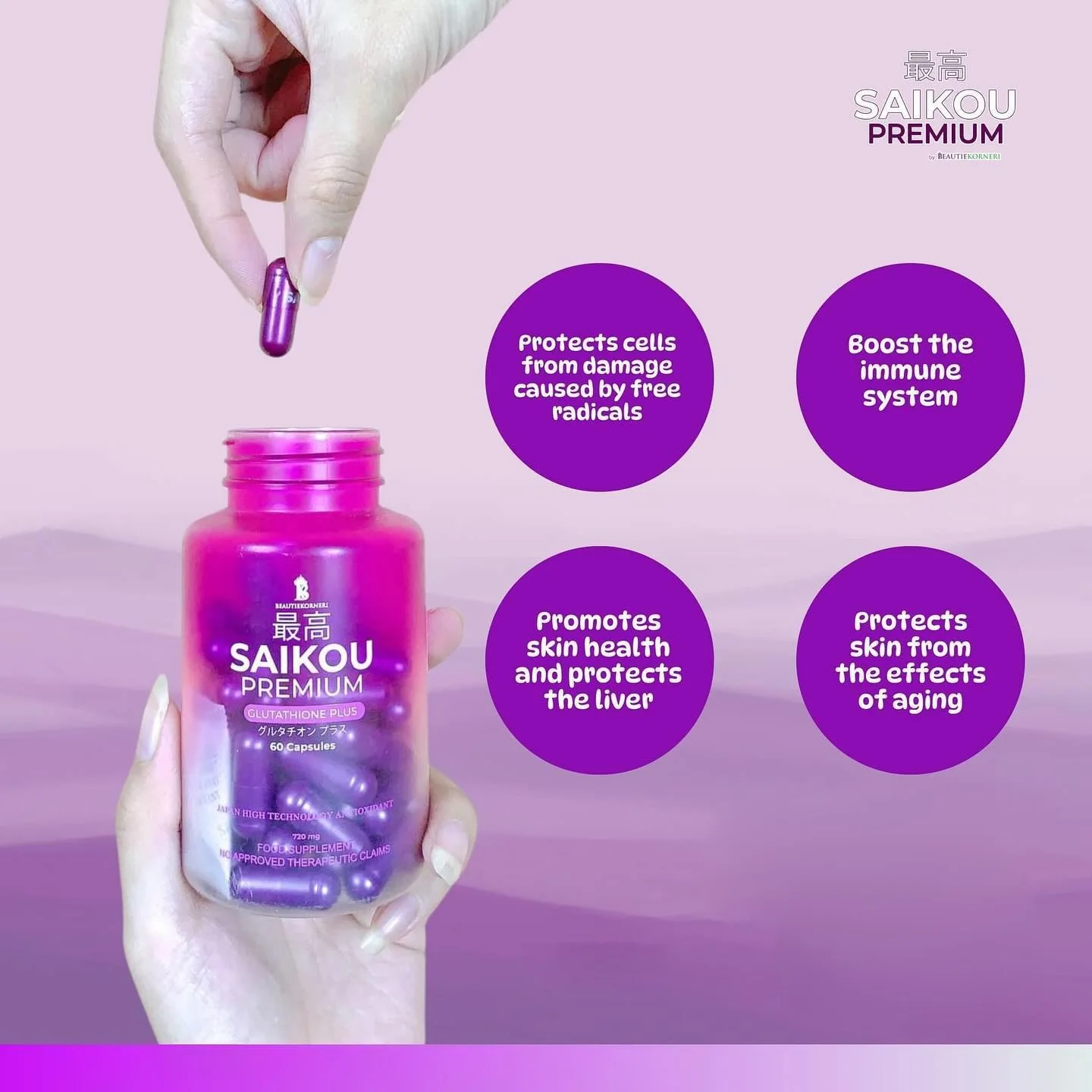 SAIKOU premium gluthione plus 60 capcules - Image 12