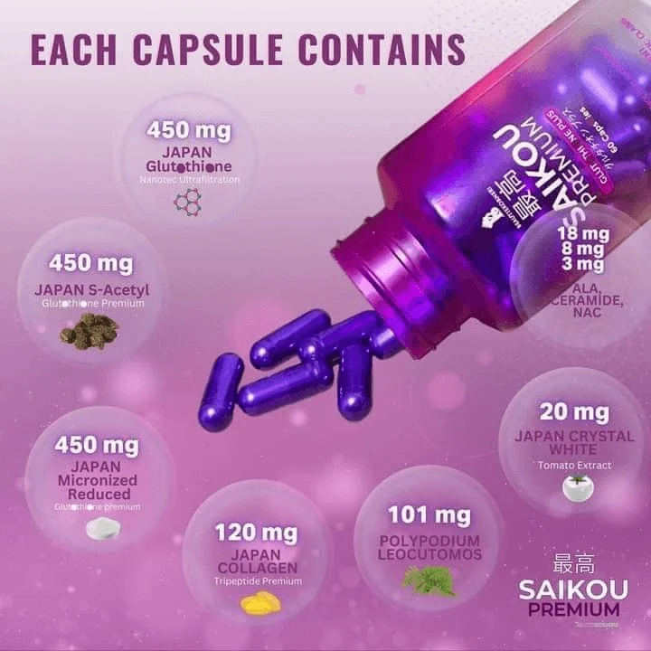 SAIKOU premium gluthione plus 60 capcules - Image 3