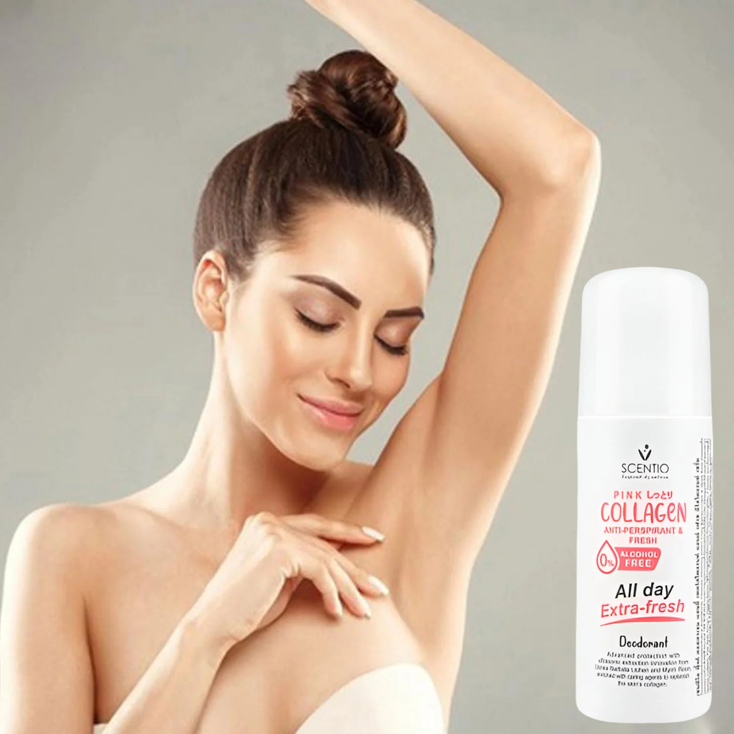 Scentio Pink Collagen Anti-Perspirant & Extra-Fresh Deodorant – 50ml - Image 3